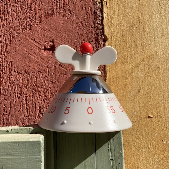 Alessi Analog Küchentimer A09 W B Countdown Weiß