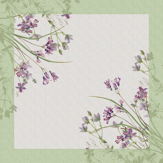 Saint Clair Τραπεζομάντηλο Αλέκιαστο Green 145x145εκ.
