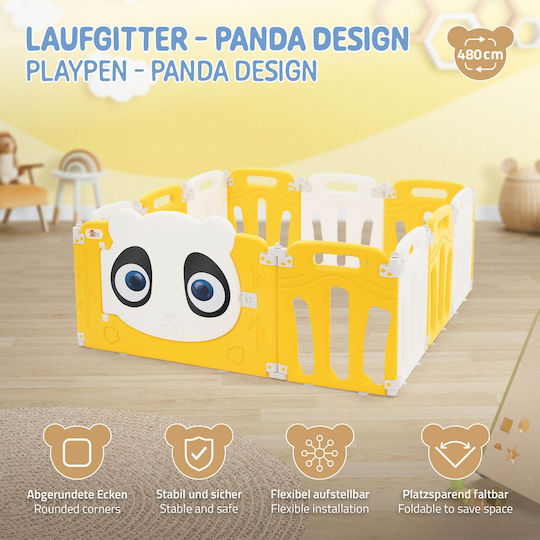 Joyz Fence Panda 120x120cm. for 1+ Years Years Multicolored