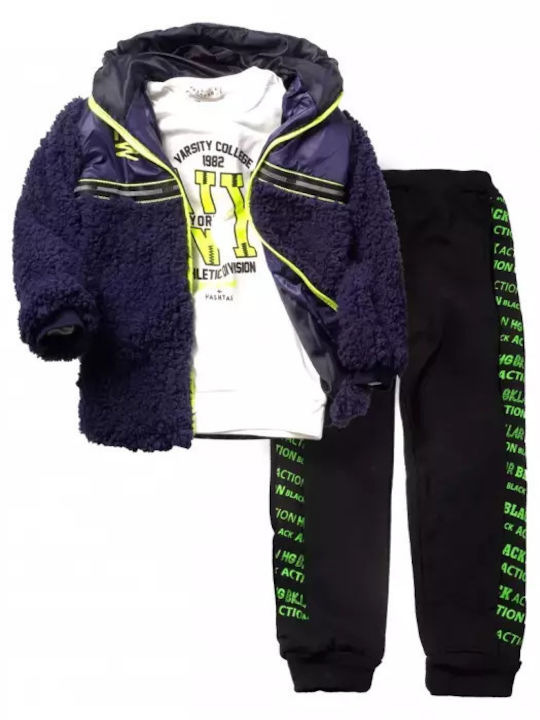Kinder-Set mit Hose & Jacke Winter 3Stück Blau