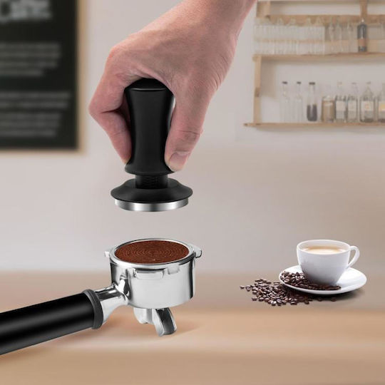 Horizontal Scale Constant Pressure Coffee Grinder Hammer Powder Press Stretching Style Black Flat Bottom 51mm