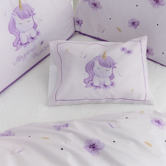 Nima Magical Unicorn Baby Quilt Baumwolle Lila 100x140cm