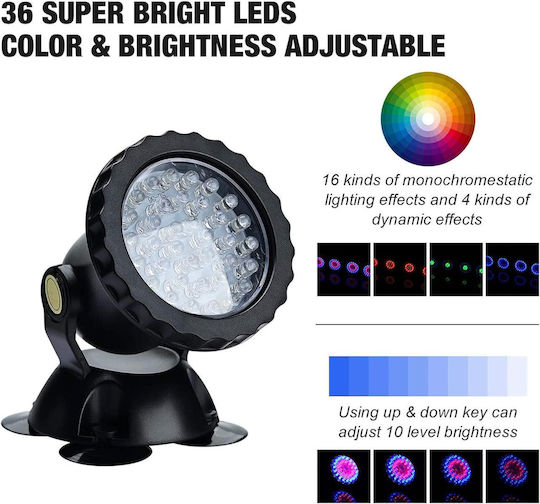 Proiector Pentru Piscină Cu Control La Distanță Și Lumină Colorată (RGB) X0012OYKP7