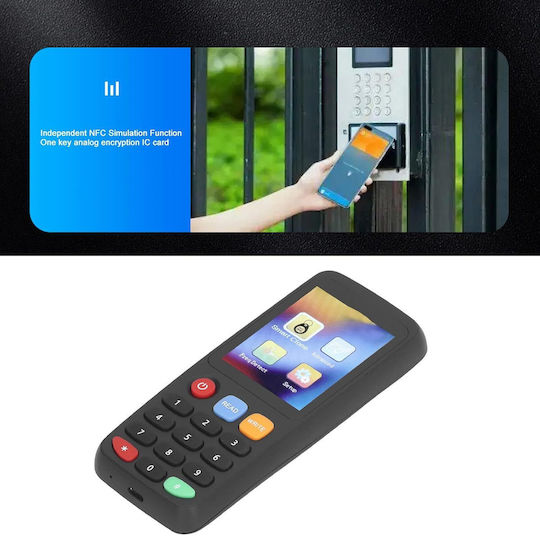 Set Cititor Copiator Rfid Nfc 1 X Adaptor Otg 5 X Carduri 5 X Chei Programabile Uid 7 Frecvențe Programabile 13.56 Mhz 125 Khz 175 Khz 250 Khz 300 Khz 375 Khz 500 Khz Ecran Lcd Negru
