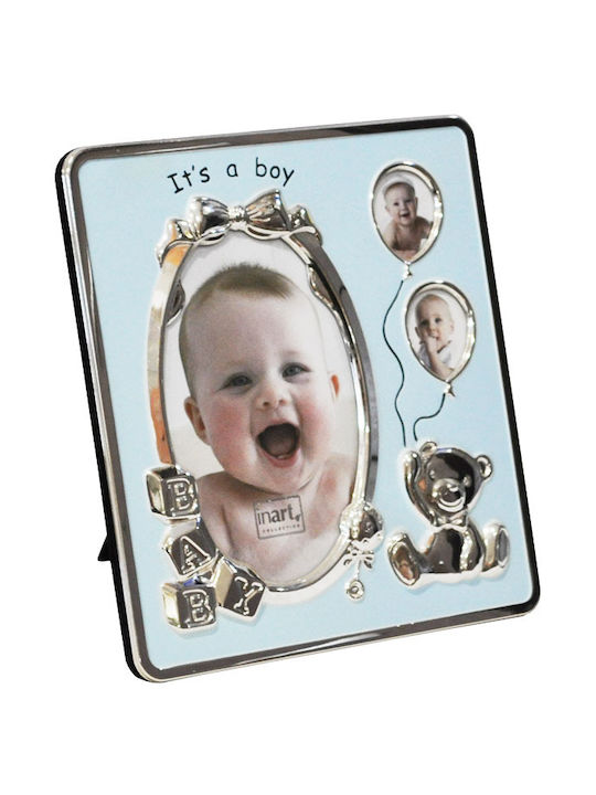 Inart Kinder Multiframe Metallisch Hellblau 10x15cm