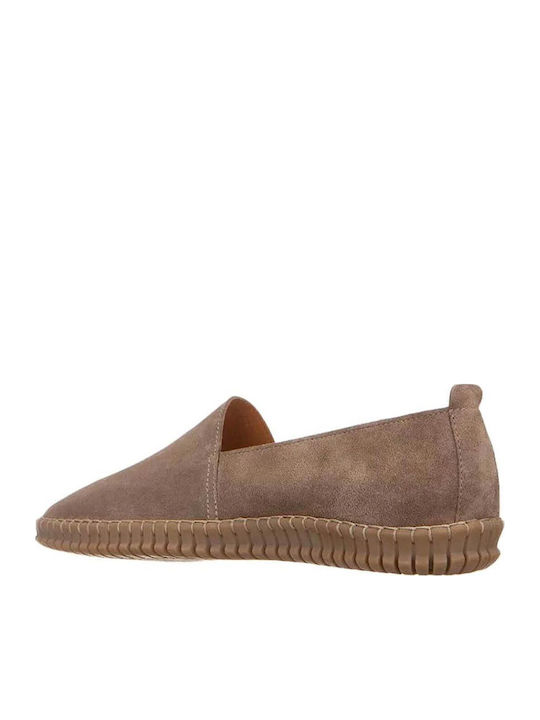 Leder Herren Espadrilles in Beige Farbe