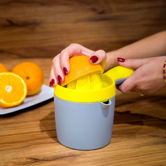Teesa Storcător de fructe clasic Portocaliu cu Recipient din Sticlă în Culoare Galben