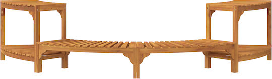 vidaXL Treaptă de piscină din lemn 252x111.5x55.5cm Maro