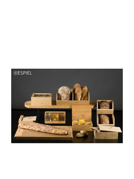 Κουτί Αποθήκευσης Τσάι 3 Θέσεων 22x13x10 Espiel Xyx108 22x13x10 Bamboo