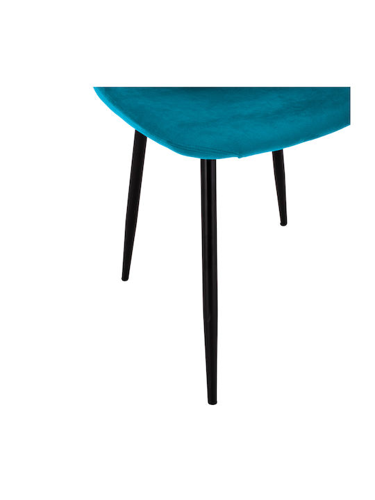 Leonardo Dining Room Velvet Chair Turquoise 45x53x85cm 4pcs