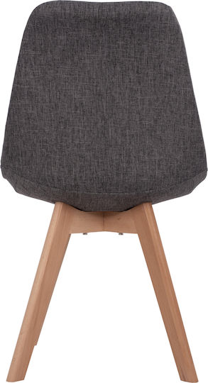 Vegas Dining Room Fabric Chair Grey Fabric 47x56.6x82cm