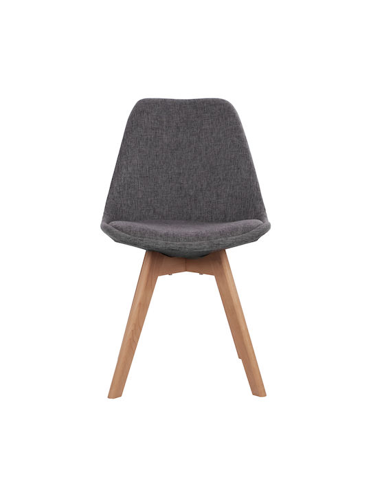 Vegas Dining Room Fabric Chair Grey Fabric 47x56.6x82cm