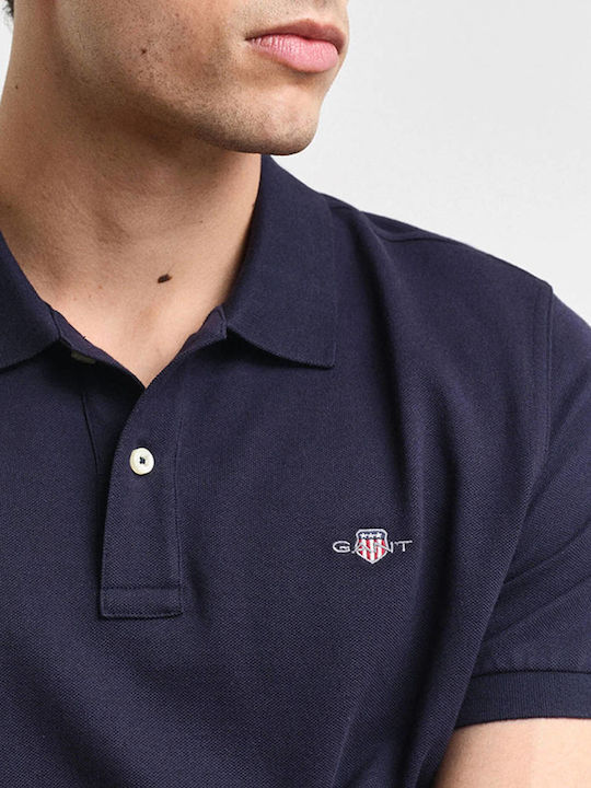 Shield Pique Polo T-shirt Blue