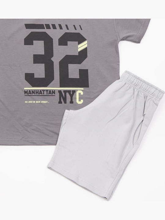 Kids' Set with Shorts Summer 2pcs Anthracite Grey
