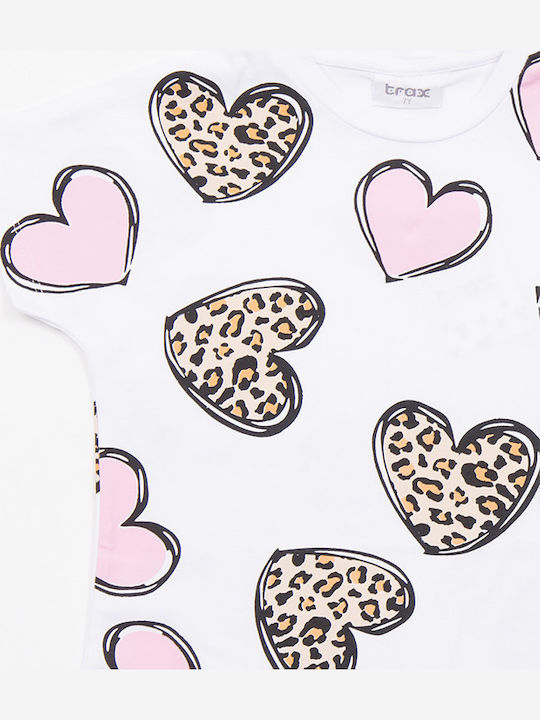 Kinder-Set mit Leggings Sommer 2Stück White Heart