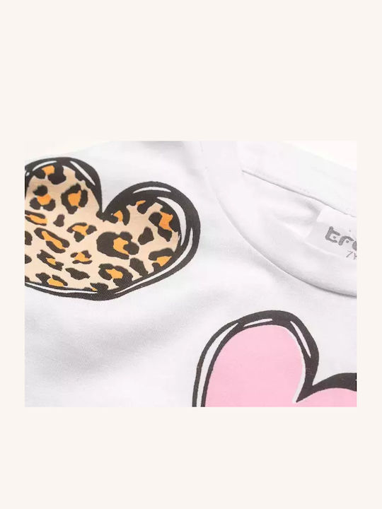 Kinder-Set mit Leggings Sommer 2Stück White Heart