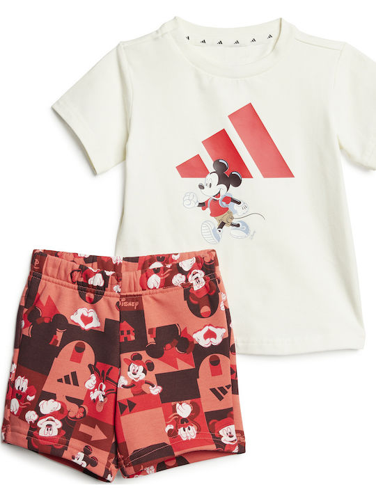 Kids' Set with Shorts Summer 2pcs White Disney Mickey Mouse