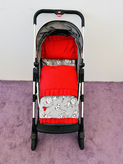 Stroller Bedding Set Stroller Red Blanket, Lightweight Bag, And Pillow