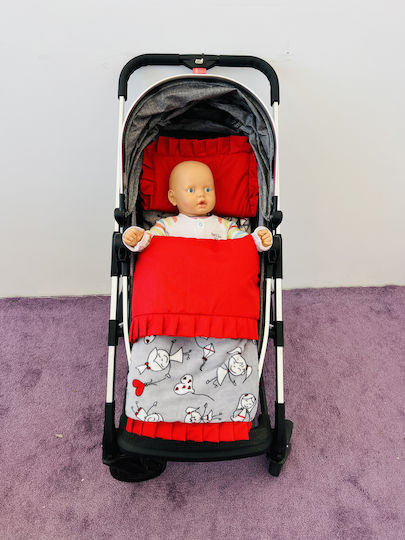 Stroller Bedding Set Stroller Red Blanket, Lightweight Bag, And Pillow