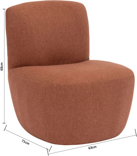 Leone Armchair Terracotta 63x71x68cm