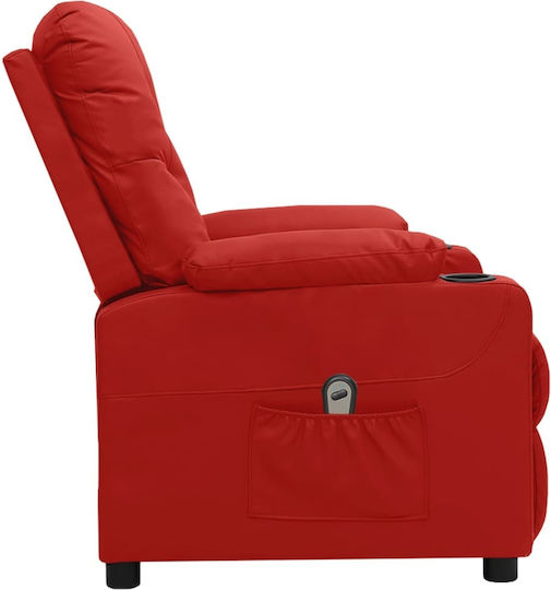 Fotoliu Relax din Piele Ecologică Burgundy 78x93x93.5cm
