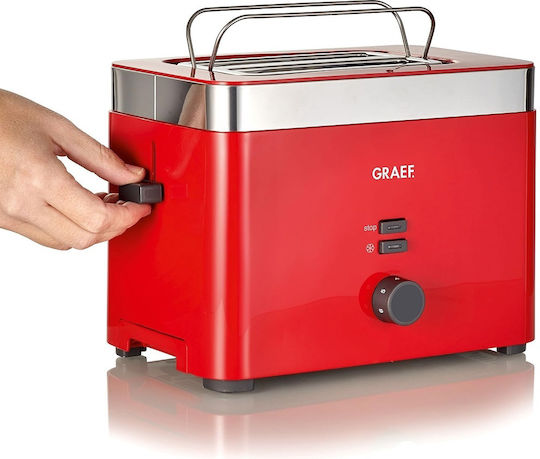 Graef TO 63 Toaster 2 Schlitze 888W Rot