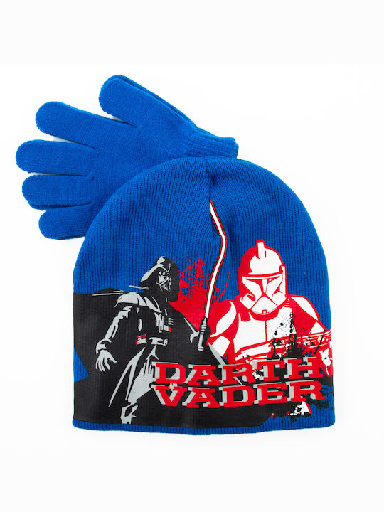 Star Wars Kinder Mütze Set Gestrickt Blau