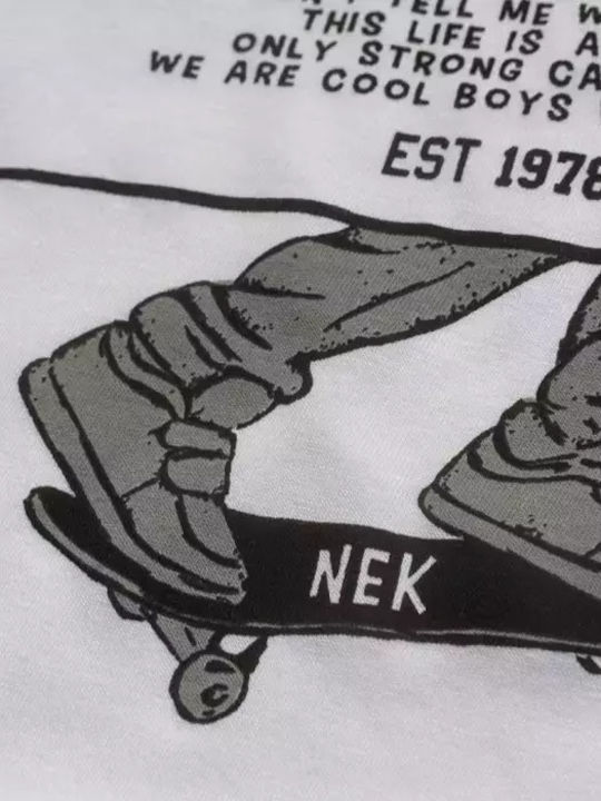 Παιδικό Σετ με Σορτς Καλοκαιρινό 2τμχ Λευκό