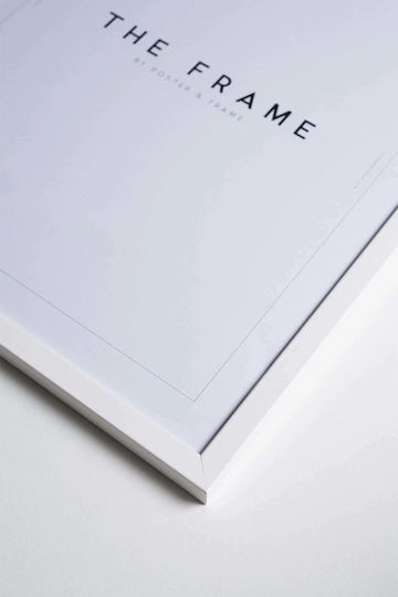 Wooden Photo Frame with White Frame