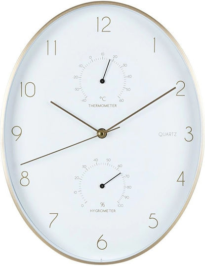 Zaros Wanduhr Metallisch Weiß 27x27.1cm
