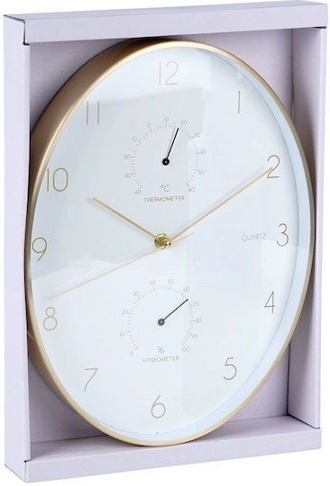 Zaros Wanduhr Metallisch Weiß 27x27.1cm