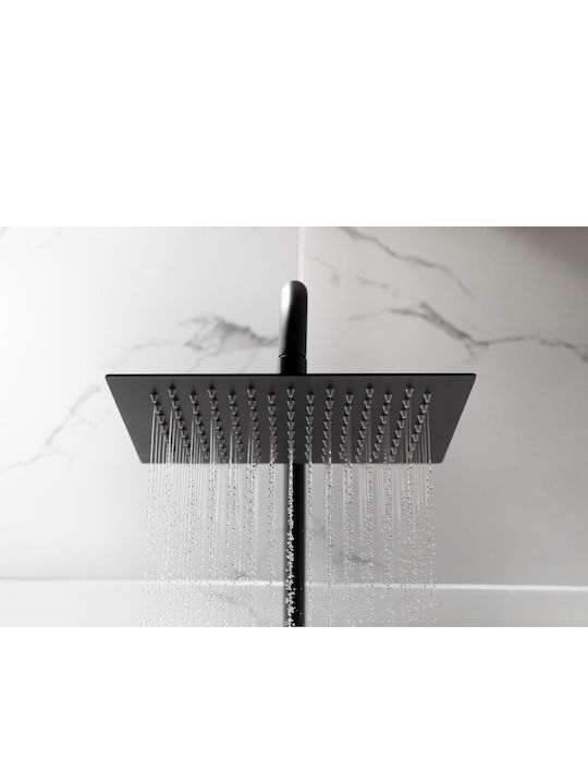 KFA Höhenverstellbare Duschsäule mit Wannenbatterie 155cm Schwarze