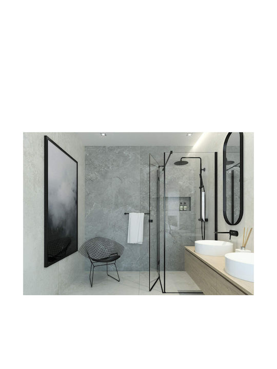 Deante Adjustable Shower Column with Mixer Black Deante Adjustable Shower Column with Mixer Black