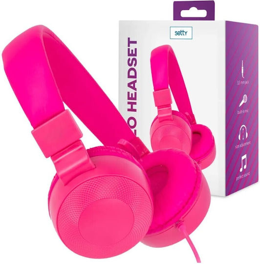 Setty D1021 Ενσύρματα On Ear Ακουστικά Φούξια