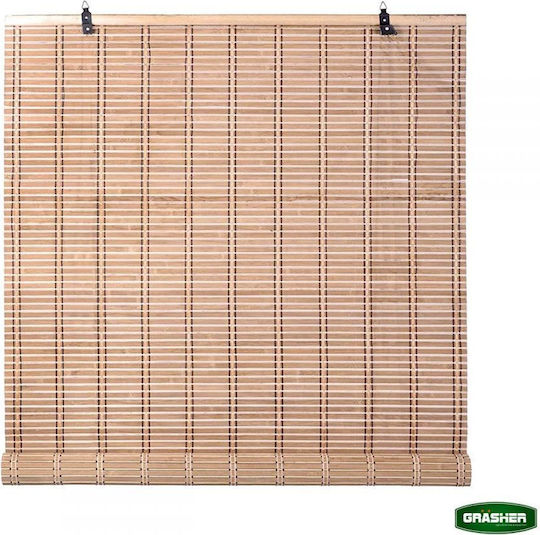Grasher Bamboo Shading Blind In Brown Colour W80xH180cm