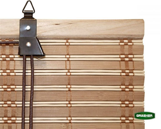 Grasher Bamboo Shading Blind In Brown Colour W80xH180cm