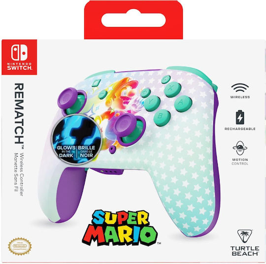 Turtle Beach Super Mario Invincible Ασύρματο Gamepad για Switch Λευκό
