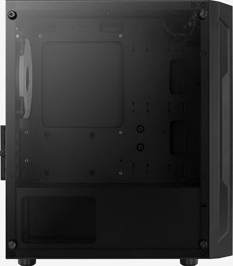Aerocool Raider Mini Gaming Midi Tower Computer Case with Side Window and RGB Lighting Black