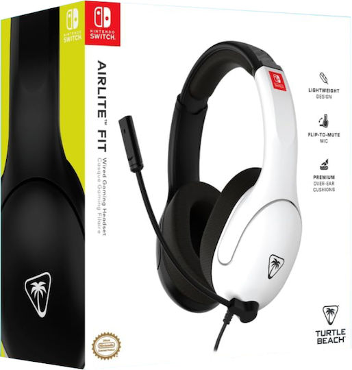 Turtle Beach Airlite Fit Over Ear Gaming Headset με σύνδεση 3.5mm Λευκό for Nintendo Switch
