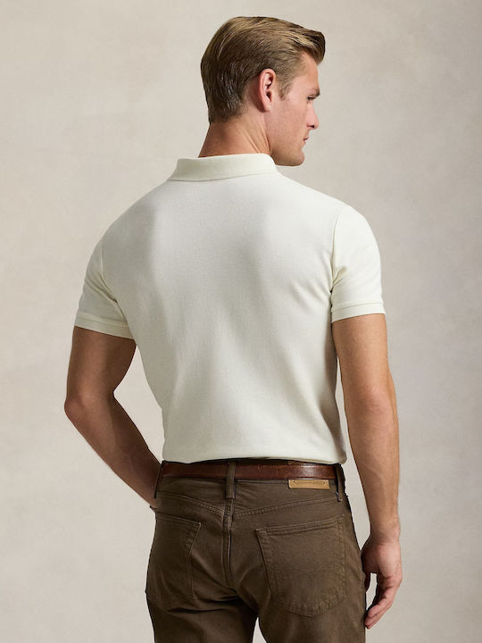 Polo Herrenbluse Kurzarm Parchment Cream