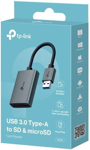 TP-LINK Card Reader USB 3.2 Type-C για SD Γκρι