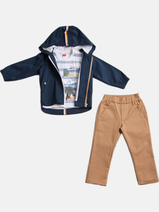 Kinder-Set mit Hose & Jacke Sommer 3Stück Blau Better Life