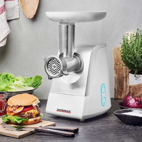 Gastroback 41403 Машина за мелене на месо 1500W Бяла