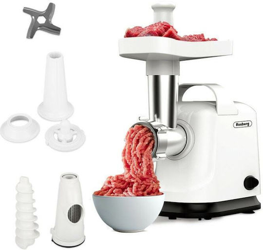 Rosberg Mașină de măcinat carne 800W Albă