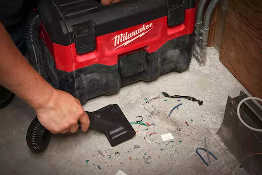 Milwaukee M18 VC2-0 Rechargeable Vacuum Wet / Dry Without Charger and Battery with Plastic Bin 7.5lt