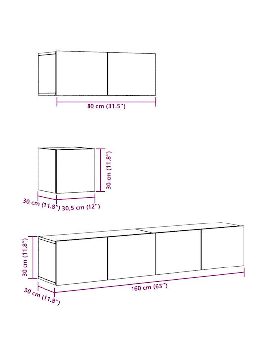 Unitate TV pentru sufragerie Technical Oak