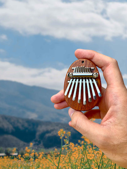 Baby Kalimba Oval Kalimba Natürliches Holz
