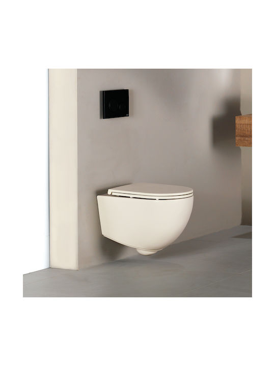 Bianco Ceramica Lenta Λεκάνη Κρεμαστή Rimless με Κάλυμμα Soft Close Λευκή Bianco Ceramica Lenta Λεκάνη Κρεμαστή Rimless με Κάλυμμα Soft Close Λευκή