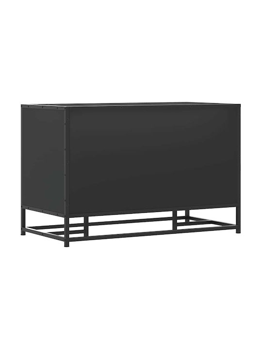Vidaxl Shoe Bench Black Manufactured Wood Metal Black 849224