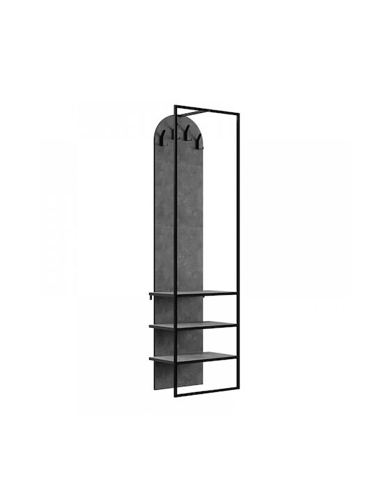 Archy Entry Furniture with Shoe Rack Grey retro 53x31.7x180cm